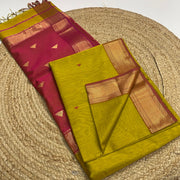 Pure Maheshwari handloom triangle butta saree