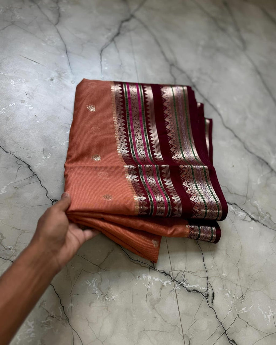 Banarasi Premium Dyeable Semi Kataan Silk Sarees