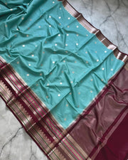 Banarasi Premium Dyeable Semi Kataan Silk Sarees