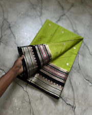 Banarasi Premium Dyeable Semi Kataan Silk Sarees