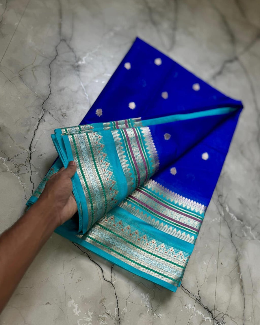 Banarasi Premium Dyeable Semi Kataan Silk Sarees