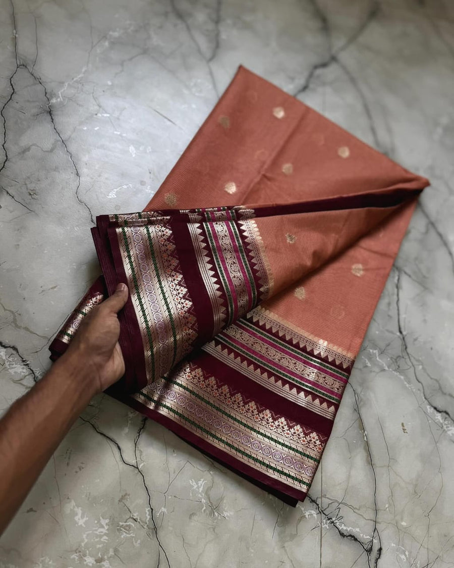 Banarasi Premium Dyeable Semi Kataan Silk Sarees