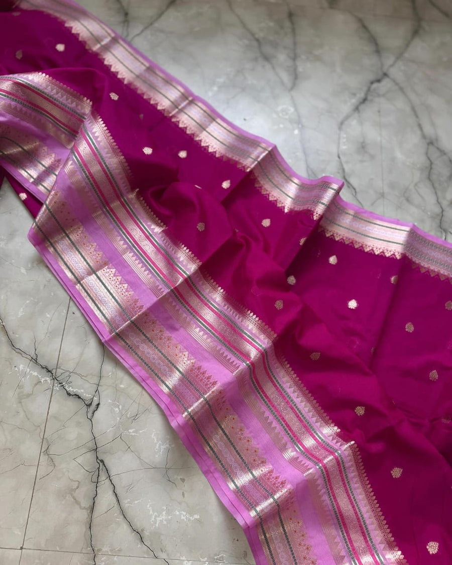 Banarasi Premium Dyeable Semi Kataan Silk Sarees