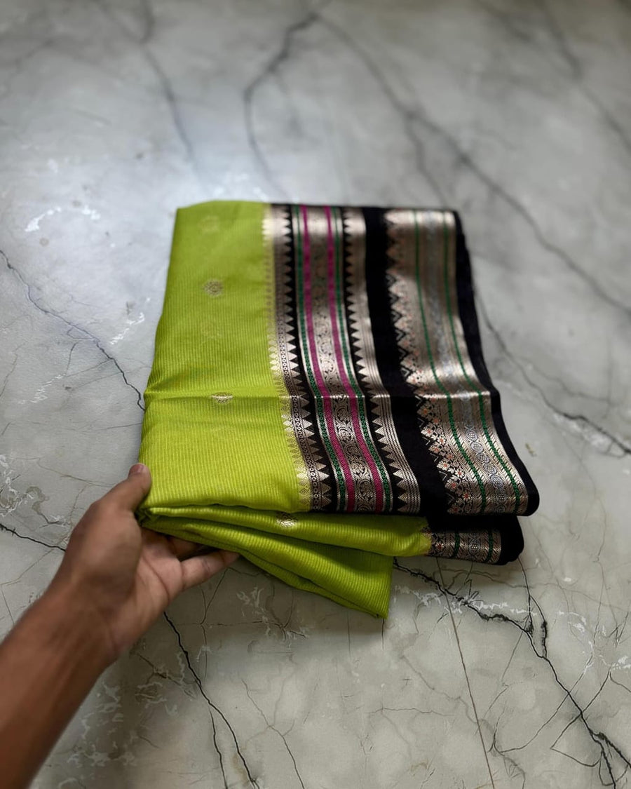 Banarasi Premium Dyeable Semi Kataan Silk Sarees