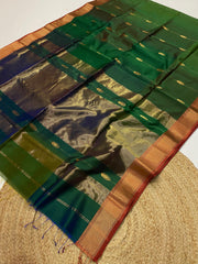 Authentic Mangalagiri Pochampally silk pattu dress material