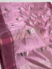 Elegant pure Chanderi Pattu saree