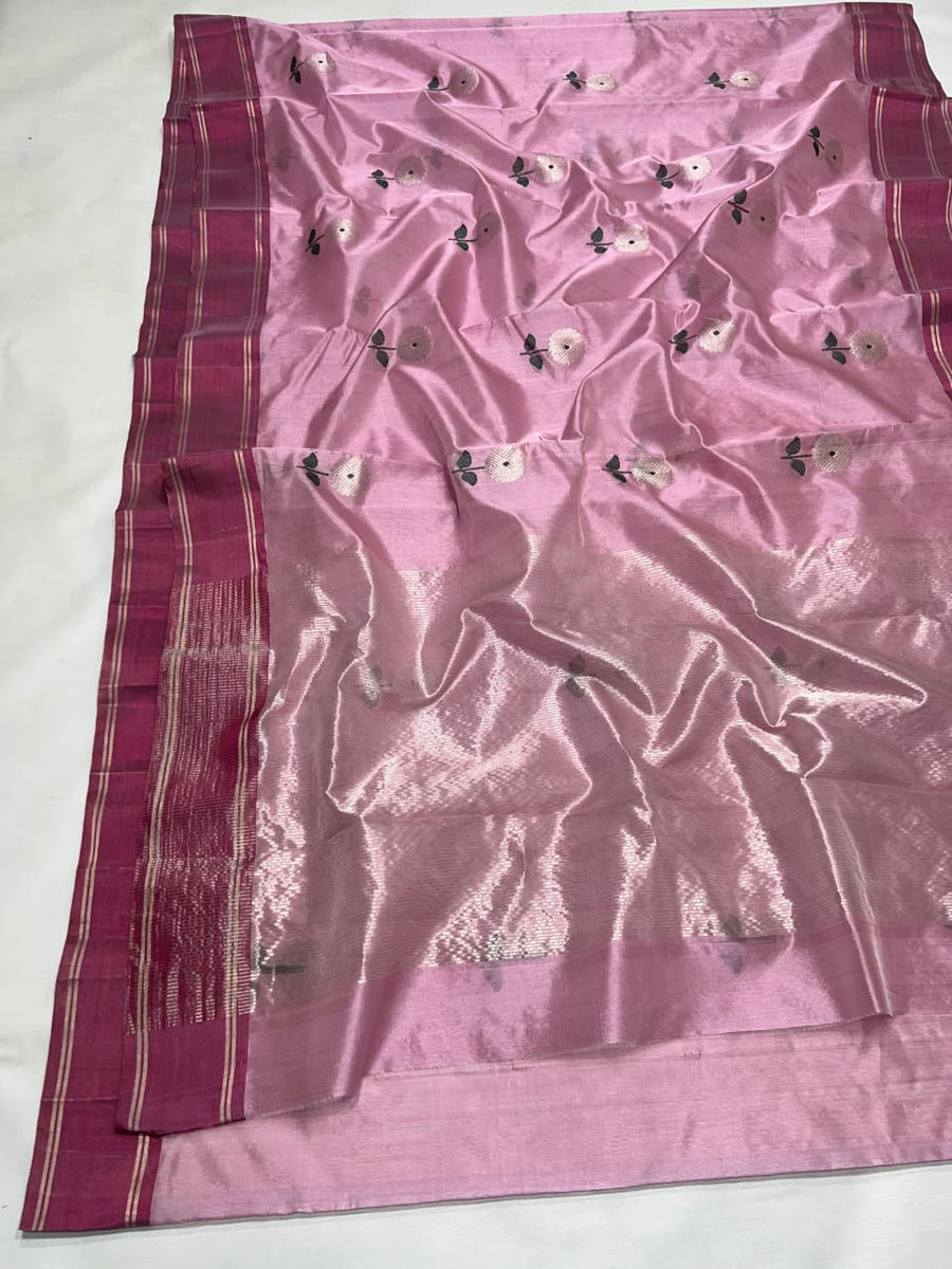 Authentic Mangalagiri Pochampally silk pattu dress material