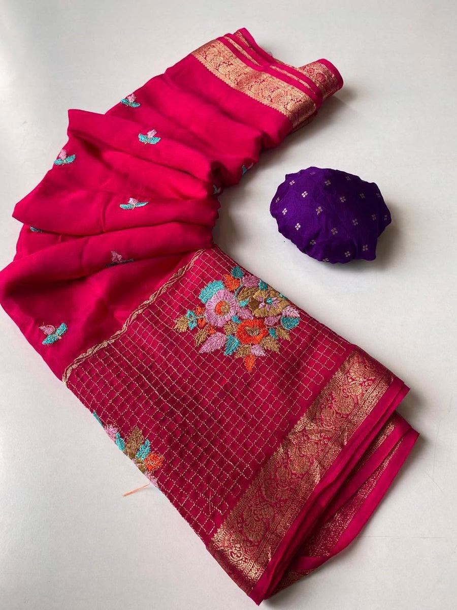 Authentic Mangalagiri Pochampally silk pattu dress material