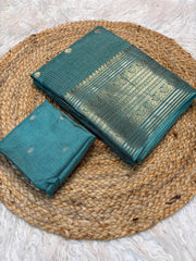Authentic Mangalagiri Pochampally silk pattu dress material