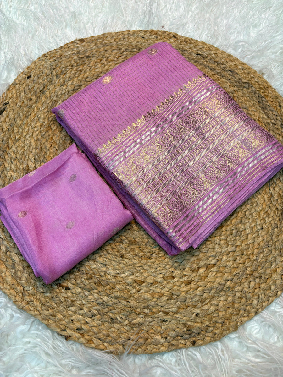 Authentic Mangalagiri Pochampally silk pattu dress material
