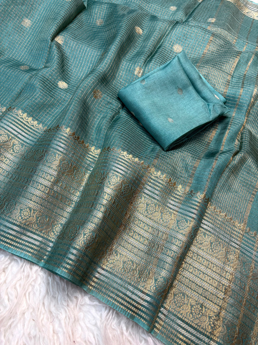 Authentic Mangalagiri Pochampally silk pattu dress material