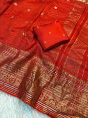 Authentic Mangalagiri Pochampally silk pattu dress material