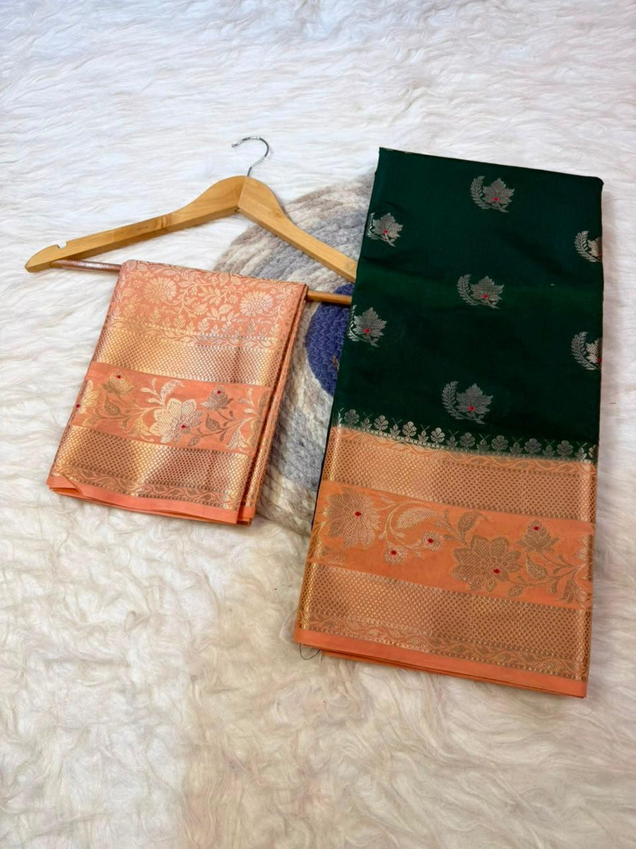 Authentic Mangalagiri Pochampally silk pattu dress material