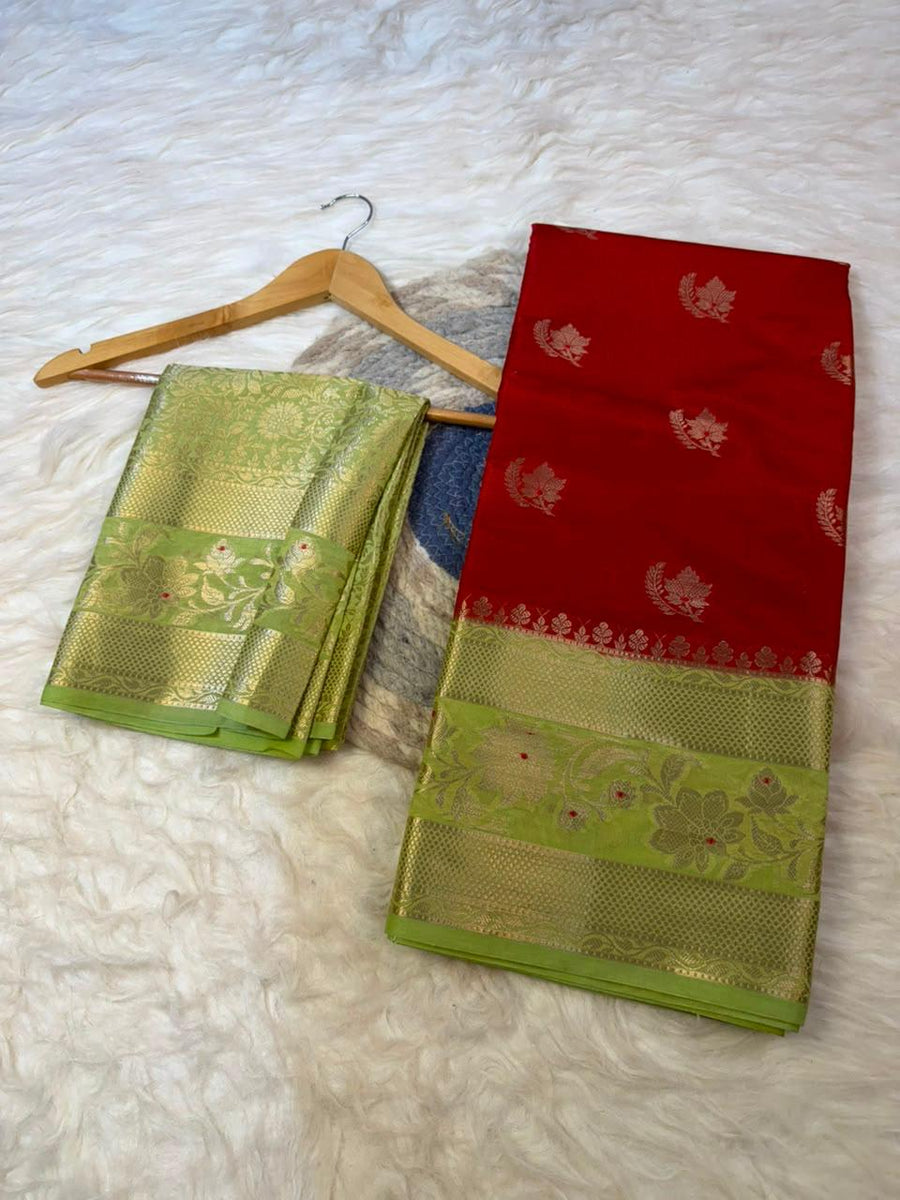 Authentic Mangalagiri Pochampally silk pattu dress material