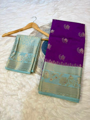 Exquisite Banarasi semi katan silk sarees