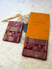 Exquisite Banarasi semi katan silk sarees