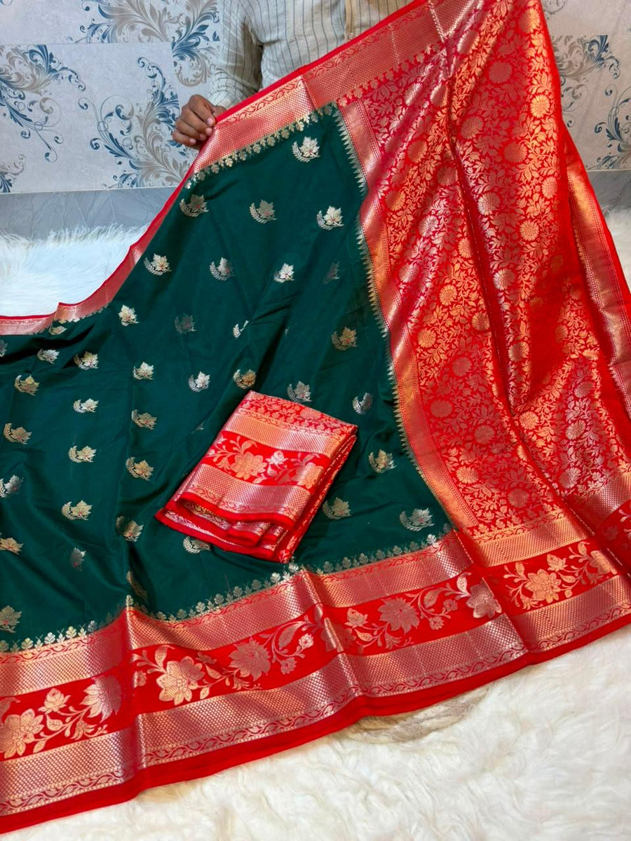 Authentic Mangalagiri Pochampally silk pattu dress material