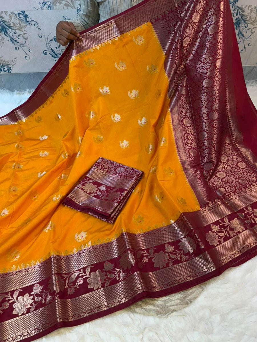Authentic Mangalagiri Pochampally silk pattu dress material