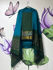 Authentic Mangalagiri Pochampally silk pattu dress material