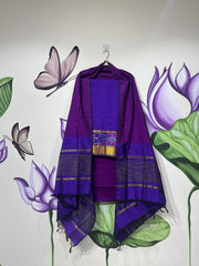 Authentic Mangalagiri Pochampally silk pattu dress material