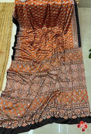 Ajrakh printed sarees
