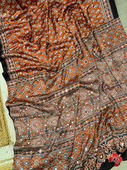 Ajrakh printed sarees