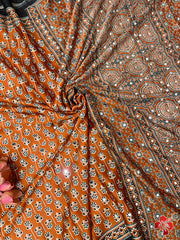 Ajrakh printed sarees