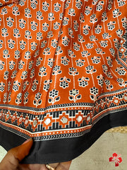 Ajrakh printed sarees