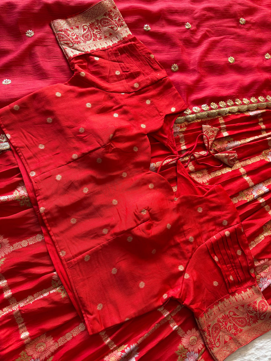 Floral Cotton Lehenga in elegant Floral Chex theme
