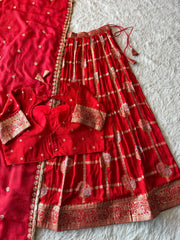 Floral Cotton Lehenga in elegant Floral Chex theme