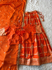 Floral Cotton Lehenga in elegant Floral Chex theme