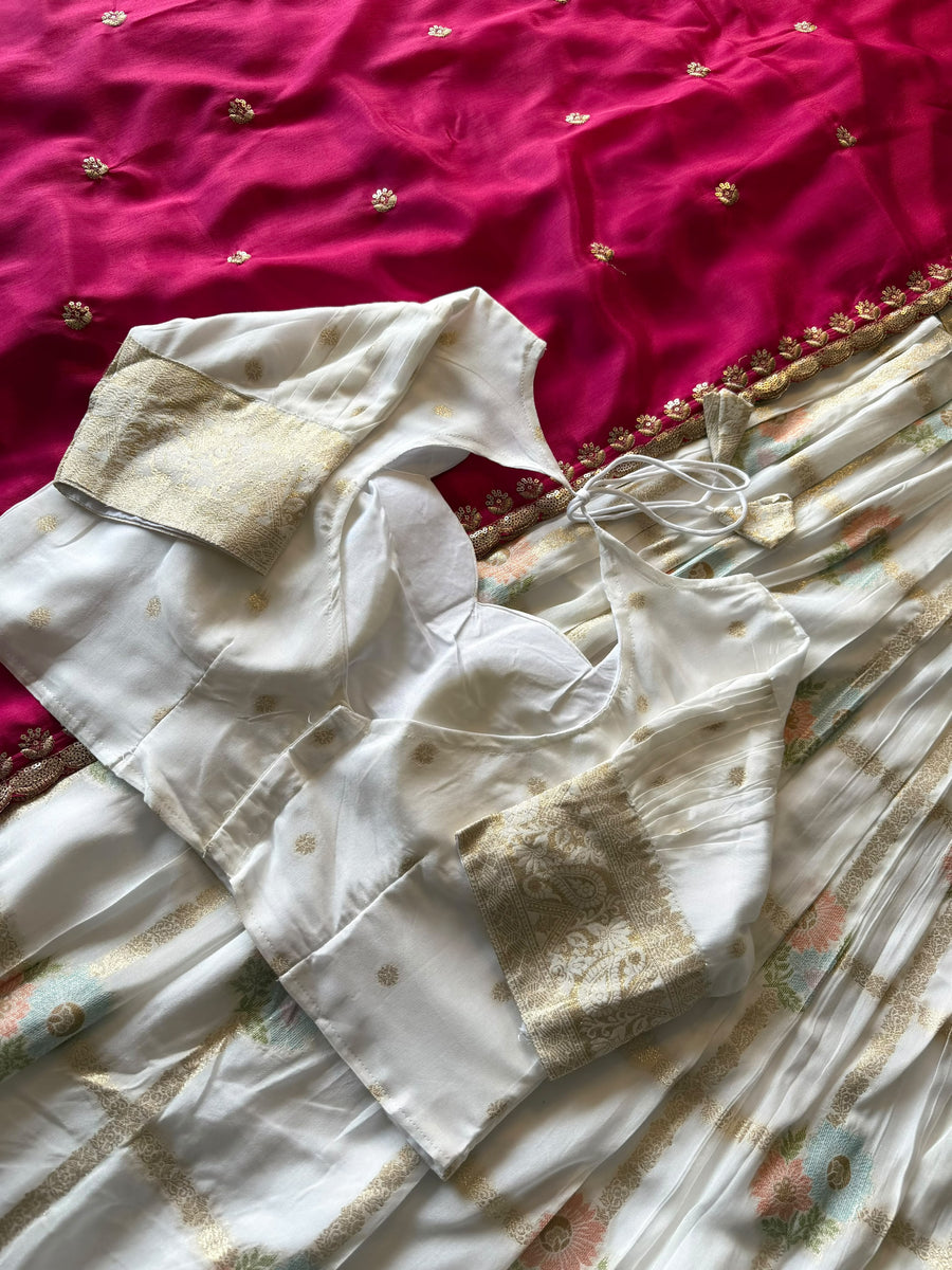 Floral Cotton Lehenga in elegant Floral Chex theme
