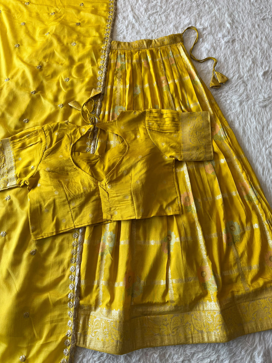 Floral Cotton Lehenga in elegant Floral Chex theme