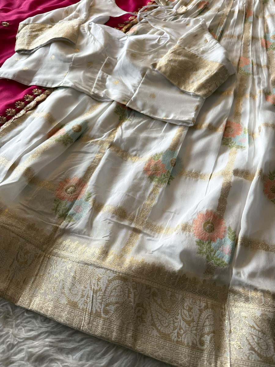 Floral Cotton Lehenga in elegant Floral Chex theme