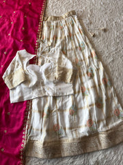 Floral Cotton Lehenga in elegant Floral Chex theme