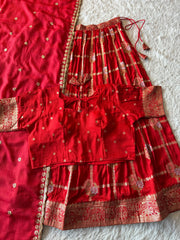Floral Cotton Lehenga in elegant Floral Chex theme