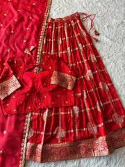 Floral Cotton Lehenga in elegant Floral Chex theme