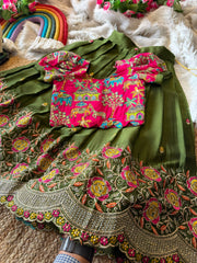 Soft rangoli crush fabric