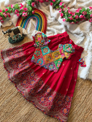 Soft rangoli crush fabric