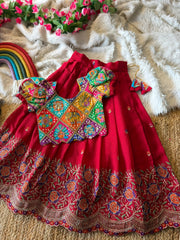 Soft rangoli crush fabric