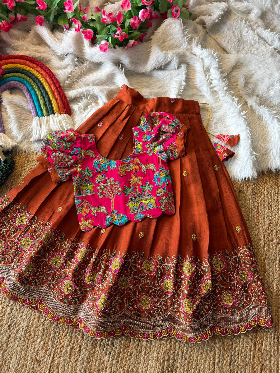 Soft rangoli crush fabric
