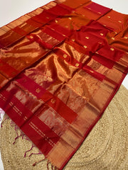 Maheshwari handloom lotus butta saree