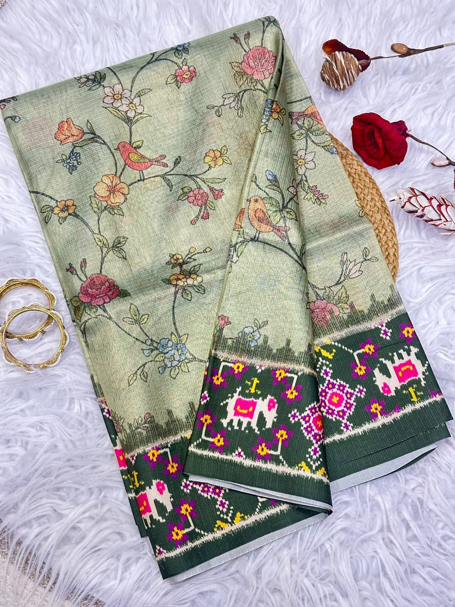 Pure crush fabric sarees