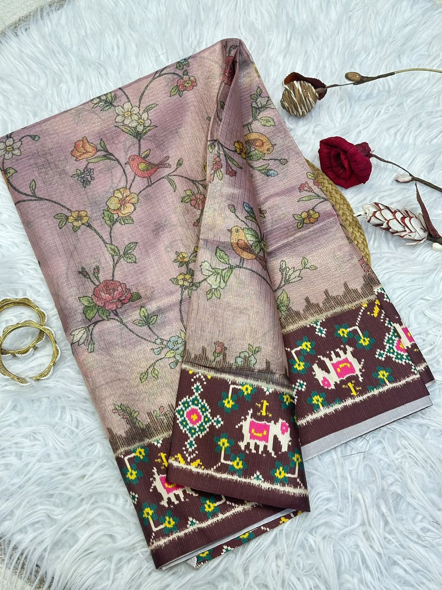 Pure crush fabric sarees
