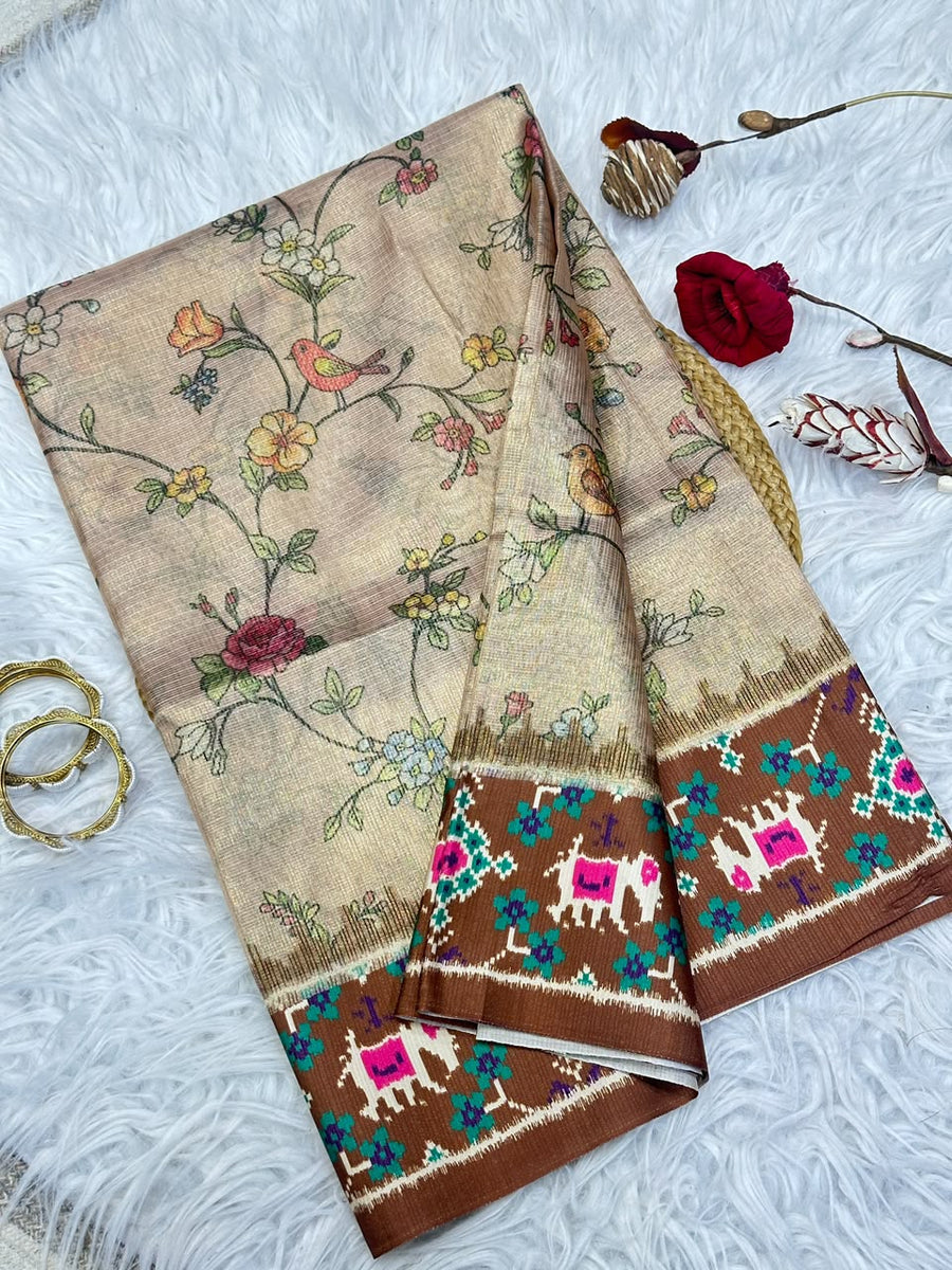 Pure crush fabric sarees