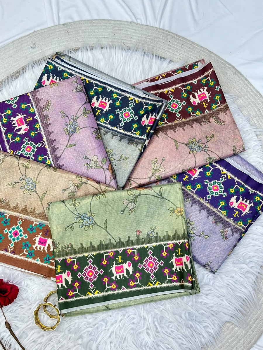 Pure crush fabric sarees