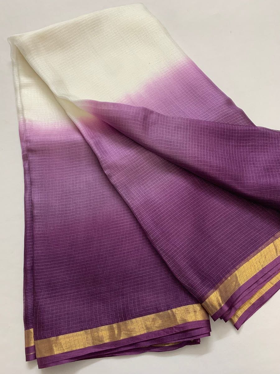 Pure Silk Kota Shaded Saree with Blouse