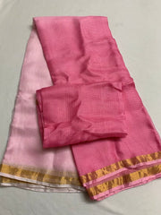 Pure Silk Kota Shaded Saree with Blouse