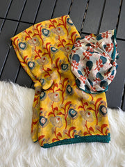 Premium Georgette Kalamkari Saree