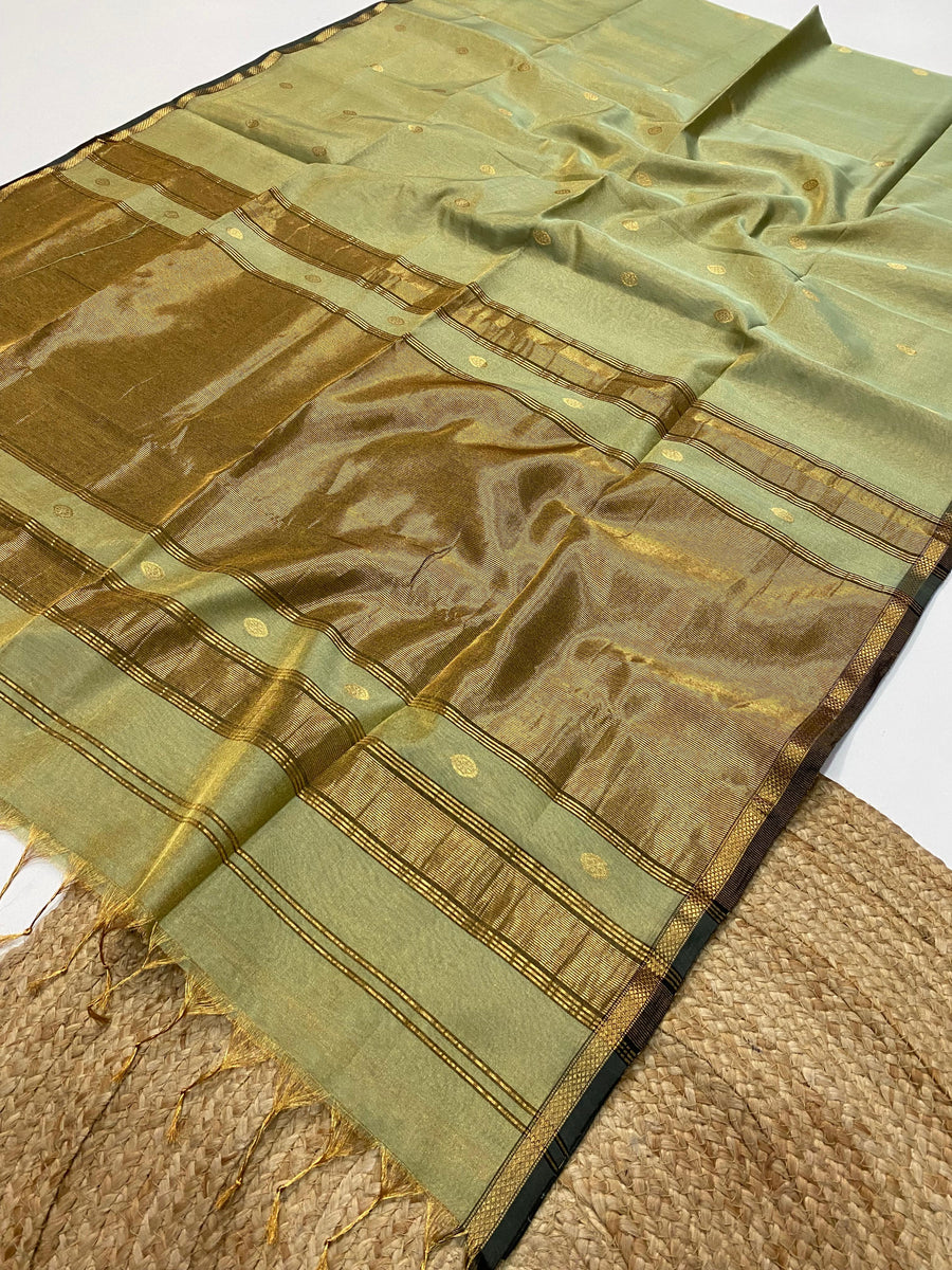 Pure Maheshwari handloom tissue saree
